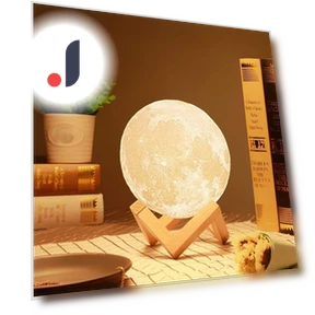 3D Moon Lamp with Touch Sensor — Lamps & Shades, Navya Krafts