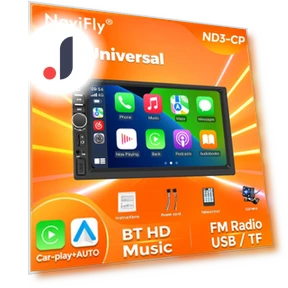 7-inch HD Touchscreen Universal 2 DIN Carplay Multimedia Player — Stereo Receivers, AutoSphere