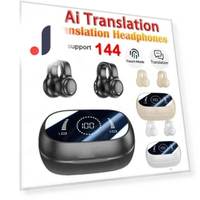 AI Translation Wireless Earbuds — Audio Gear, Junmaocun