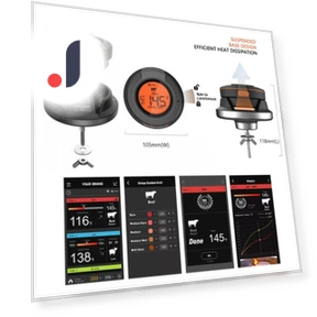 Digital Bluetooth Thermometer — Instant-Read, KITCHEN-MALL