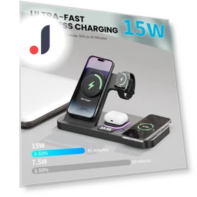 Digital Clock Wireless Charger with RGB Night Light — Chargers, Fast charging