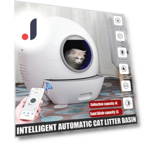 Electric Cat Litter Box with Lid — Waste Bins, The Romantics