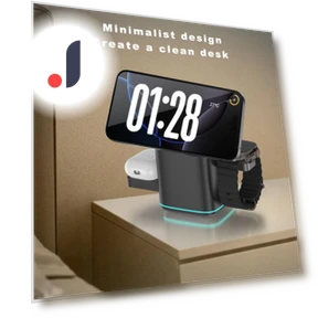 Qi2 3-in-1 Full Touch Magsafe Magnetic AI Wireless Charger — Chargers, Fast charging