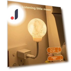 Smart Moon Night Light with Voice Control and Timer — Night Lights, Got Now