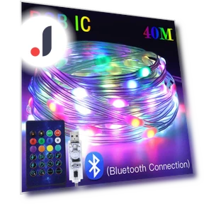 Smart RGB LED Party Garland — Outdoor String Lights, AutoSphere