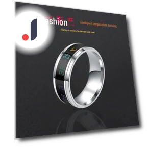Smart Titanium Steel Ring with Temperature Sensor and Color Changing Feature — Smart Rings, VividTrove