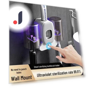 Smart Wall-Mounted Toothbrush and Cup Holder with Sterilizer — Cup Holders, ElectroCN