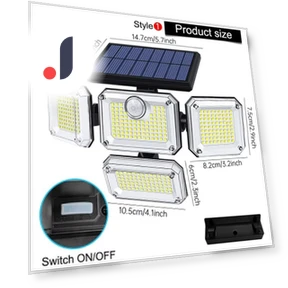 Solar Light Outdoor LED Integrated Super Bright Motion Sensor — Outdoor Security & Flood Lighting, AutoSphere