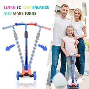 3 Wheel Scooter with Light Up Wheels, WV WONDER VIEW