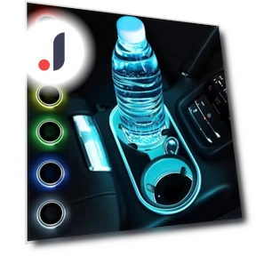 Car Coasters Cup Holder LED Light Mats — Car Cup Holders, Dream Garage