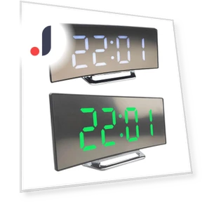 Curved LED Electronic Clock with Sleep Temperature — Clocks, Daily necessities-V