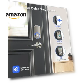 Fingerprint Smart Lock with Lever Handles — Smart Home Security, Veise
