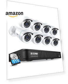 Home Security Camera System with AI Human Vehicle Detection — Smart Home Security, ZOSI