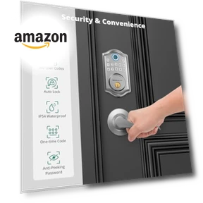 Keyless Entry Door Lock with Handle — Padlocks & Hasps, AkaGear