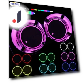 LED Car Holder Coasters — Car Cup Holders, Dream Garage