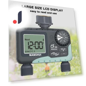 Smart LCD Dual Outlet Garden Watering Controller — Controllers, TaoPo Directs