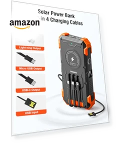 Solar Charger Power Bank — Chargers