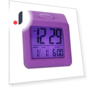 Square Silicone Alarm Clock with LCD Display — Alarms & Clocks, Daily necessities-V