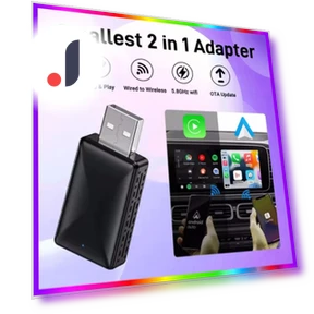 2 in 1 AI Box Mini Adapter for Wireless Carplay and Android Auto — Car Accessories & Gadgets, JOHO - CarGear