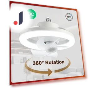 360° Rotating Head Fan with Light — Ceiling Fans, Crown Global