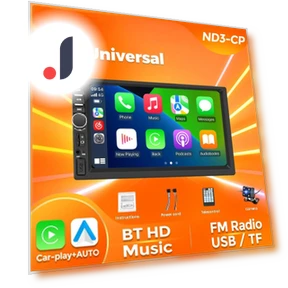 7-inch HD Touchscreen Universal 2 DIN Carplay Multimedia Player — Stereo Receivers, ZoomSpark