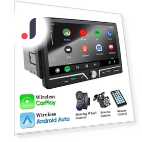 Car Radio with Wireless/Wired Carplay Android Auto — Car Installation Essentials, JOHO - CarGear