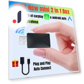Carplay and Android Auto AI Box 2 in 1 Mini Adapter — Stereo Receivers, JOHO - CarGear