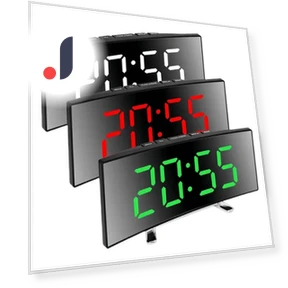 Creative Curved LED Desk Clock — Clocks, TOP-MALL-001