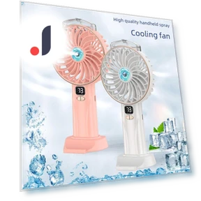 Handheld/Desktop Fan with Digital Display — Portable Cooling Solutions, ElectroCN