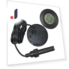 Mini LCD Round Embedded Digital Thermometer and Hygrometer with Probe Detection Module — Thermometers, TOP-MALL-001
