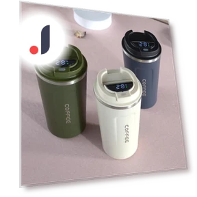 Smart Temperature Display Coffee Mug — Beverage Warmers, Versatile Home Furnishing