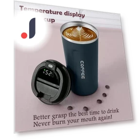 Smart Temperature Display Travel Mug — Beverage Warmers, Versatile Home Furnishing