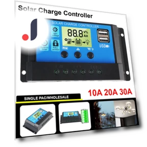 Solar Charge Controller with LCD Display — Chargers, ZoomSpark