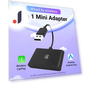 Wireless Carplay Android Auto AI Mini Box Adapter — Stereo Receivers, ZoomSpark