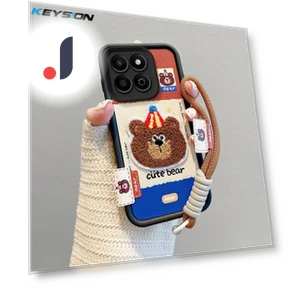 Cartoon Cute Plush Phone Case with Lanyard — Phone Accessories, KEYSION