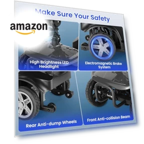 Foldable 4 Wheel Mobility Scooter — Push Scooters, Wooken