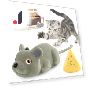 Intelligent Sensor Obstacle Avoidance Cartoon Mouse Model Pet Toy — Cat Playthings, Plastic Toys