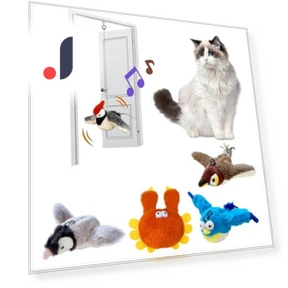 Interactive Chirping Bird Toy for Cats — Cat Playthings, I love My Pet