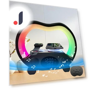Multifunctional Wireless Charger with Night Light and Clock — Chargers, guangbaokejki