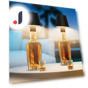 Rechargeable Wireless Bottle Lamp — Standing Lights, Blackcurrant