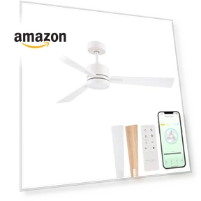 Smart 3-Blade Ceiling Fan with LED Light Kit — Ceiling Fan Lighting Solutions, East Grove Home
