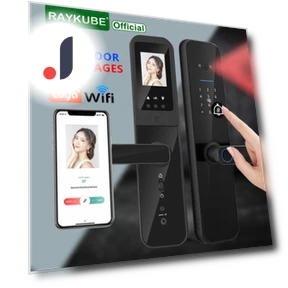 Smart Lock with Visual 'Cat Eye', Remote Unlocking — Smart Home Security, RAYKUBE