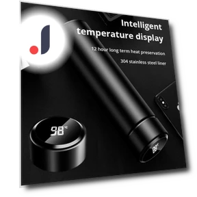 Smart Thermos with Temperature Display — Travel Drinkware, Stone Home
