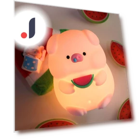 Soft Silicone Pig Night Light — Night Lights, guangbaokejki