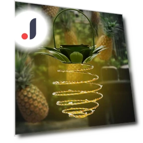 Solar Pineapple Sensor Light — Outdoor Security & Flood Lighting, OmniShop