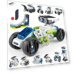 12-in-1 Solar Powered Robot WALL-E Puzzle Toy — Solar Power, Super Go