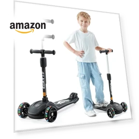 Adjustable Height Kids Scooter with LED Lights — Push Scooters, GLAMUP