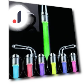 Changing Colors Bathroom Accessories Stream Sensor Water Faucet Tap — Tap Lights, MUXUE