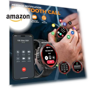 Military Smart Watch with LED Flashlight — Smartwatches, Foxhawk