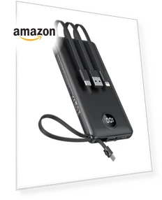 Portable Charger with Built-in Cables — Mobile Power Solutions, VEEKTOMX